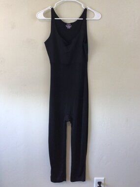 Spanx by Sara Blakely Black Full Length Bodysuit Body Shaper Shape Wear